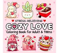 Cozy Love Coloring Book: Stress-Relieving for Adult & Teens: 50 Relaxing & Easy-to-Color Illustrations to Unwind, Celebrate Love, and Embrace Cozy Vibes