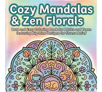 Cozy Mandalas & Zen Florals: Bold and Easy Coloring Book for Adults featuring Big-Line Floral Patterns and Simple Designs for Stress Relief