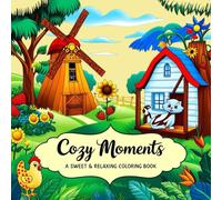 Cozy Moments: A Sweet & Relaxing Coloring Book: cute coloring book, relaxing book, colors swatches, coloring pages, adult coloring book easy.