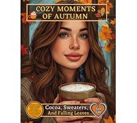 COZY MOMENTS OF AUTUMN - Cocoa, Sweaters, and Falling Leaves: A beautiful coloring book with 60 realistic women portraits in autumn scenes - perfect ... cocoa, and peaceful moments by the window.