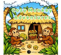 Cozy Monkey Adventures Fun Coloring Book For Kids Ages 7-10