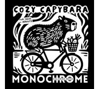 Cozy Monochrome Capybara Coloring Book for Teens & Adults: Bold & Easy One-Color Designs for Relaxation & Stress Relief