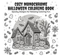 Cozy Monochrome Halloween Coloring Book : Spooky Designs for Relaxing Coloring Fun
