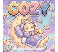 Cozy Moon Animals Coloring Book: 50 Bold and Easy Kawaii Space Designs for Adults and Teens Featuring Cute Astronaut Characters, Dreamy Galaxy Scenes, ... for Relaxation and Stress Relief