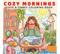 Cozy Mornings: Cute & Comfy Coloring Book for Adults and Teens | Bold & Easy Designs for Relaxation, Stress Relief & Mindfulness | Simple Cozy Morning Scenes, Coffee Moments & Everyday Aesthetic Life