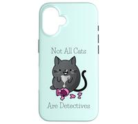 Cozy Mystery Cat Sleuth Non tutti i gatti sono detective Custodia per iPhone 16