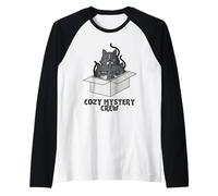 Cozy Mystery Crew Crime Mystery Cats per Gli Amanti dei Libri Maglia con Maniche Raglan