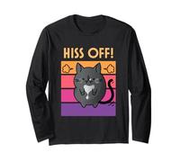Cozy Mystery Funny Hiss off Lettore introverso Gatto Nero Maglia a Manica