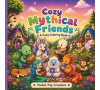 Cozy Mythical Creatures Coloring Book: A Cozy Fantasy Coloring Book Featuring Cute Dragons, Unicorns, Fairies, Mermaids, Griffins, Bigfoot, and Magical Village Scenes