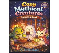 Cozy Mythical Creatures Coloring Book: Cute Dragons, Friendly Ghosts & Magical Everyday Fantasy Scenes for Relaxation, Stress Relief, and Cozy Hygge Coloring