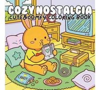 Cozy Nostalgia Coloring Book for Adults: Bold and Easy Retro Designs for Cute and Comfy Relaxation. Simple, Big and Minimalist Coloring Pages with Thick Lines for Stress Relief.