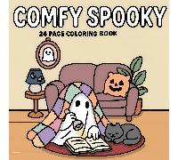 "Cozy Ognissanti" Libro da colorare di 24 pagine, progettato per serate calde, bevande calde e la giusta quantità di fascino di Ognissanti. Combina atmosfere di Ognissanti carine con scene rilassanti