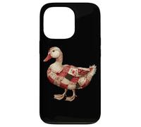 Cozy Patchwork Duck Rustico Country Quilting Cottage Custodia per iPhone 13 Pro