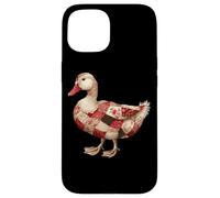 Cozy Patchwork Duck Rustico Country Quilting Cottage Custodia per iPhone 15