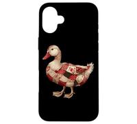 Cozy Patchwork Duck Rustico Country Quilting Cottage Custodia per iPhone 16 Plus