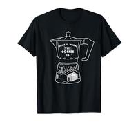 Cozy Pot Caffeinated Camper Home è Dove Il caffè È Maglietta