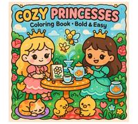 COZY PRINCESSES COLORING BOOK - BOLD & EASY