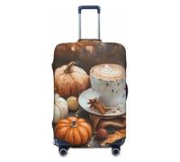Cozy Pumpkin Spice Latte - Copertura elastica per valigie da viaggio, 45-81 cm, Nero, Medium