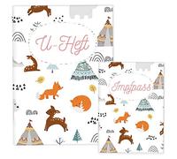 Cozy Racoon - Set di 3 custodie per libretto sanitario e libretto di vaccinazione, Made in Germany