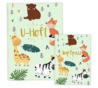 Cozy Racoon - Set di 3 custodie per libretto sanitario e libretto di vaccinazione, Made in Germany