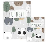 Cozy Racoon - Set di 3 custodie per libretto sanitario e libretto di vaccinazione, Made in Germany