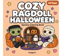 Cozy Ragdoll Halloween: Easy Halloween Coloring Book with Cute Stitched Dolls and Spooky Dioramas for Relaxation and All Ages