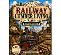 Cozy Railway Lumber Living Coloring Book: Nostalgic Railway & Timber Community Life