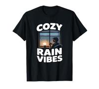 Cozy Rain Vibes Amante Pioggia Accogliente Maglietta