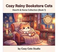Cozy Rainy Bookstore Cats: A Bold and Easy Coloring Book: Hearth & Home Collection (Book 1)