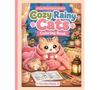 Cozy Rainy Cats Coloring Book: Bold & Easy Cozy Coloring Pages