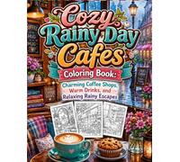 Cozy Rainy Day Cafes Coloring Book: Charming Coffee Shops, Warm Drinks, and Relaxing Rainy Escapes