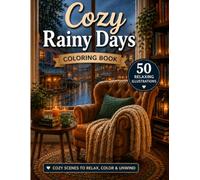 Cozy Rainy Days Coloring Book: A Relaxing Coloring Book with Cozy Rooms, Rainy Streets, Charming Cafés and Peaceful Moments