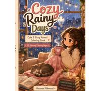 Cozy Rainy Days: Cute Cozy Kawaii Coloring Pages for Relaxation