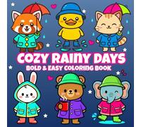 Cozy Rainy Days: relaxing cozy coloring pages cute kawaii animals book