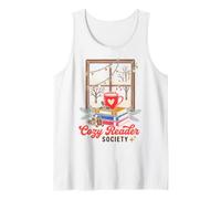 Cozy Reader Society Christmas Book Lover Winter Reading Canotta
