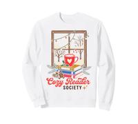 Cozy Reader Society Christmas Book Lover Winter Reading Felpa