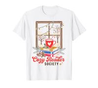 Cozy Reader Society Christmas Book Lover Winter Reading Maglietta