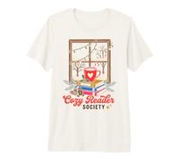 Cozy Reader Society Christmas Book Lover Winter Reading Maglietta Premium