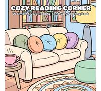 COZY READING CORNER: 50 Simple & Easy Reading Sanctuary Coloring Book For Kids and Adults