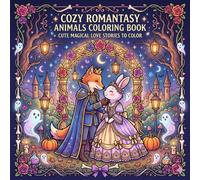 Cozy Romantasy Animals Coloring Book: 50 Adorable Romantic Scenes with Fantasy Creatures and Enchanted Worlds - Relaxing Coloring Pages for Teens And ... Black Pages to Prevent Bleed-Through