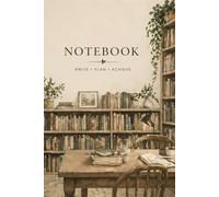 Cozy Room Notebook - Aesthetic 120 Pages Lined Journal with Bookshelf and Plant Illustration for Writing: 120 Pages, Hardcover, Lined Interior, Warm ... - Perfect for Journaling, Notes, Gift