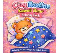 Cozy Routine Kawaii Bear Coloring Book: Relaxing & Cute Daily Routine Designs for Kids, Teens, and Adults | Stress Relief and Easy Coloring Pages