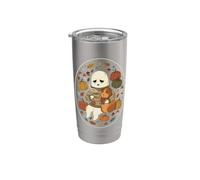 Cozy Sad Ghost Guinea Pig Autunno Autunno Halloween Coffee Lover Bicchiere termico in acciaio inox doppia parete