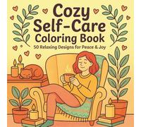 Cozy Self-Care Coloring Book for Adults: 50 Relaxing, Stress-Relief Coloring Designs for Mindfulness, Peace, Joy, Happiness, Calm, Relaxation, and Creativity