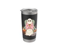 Cozy Sheet Ghost Reading Nook Halloween Fall Vibes Bicchiere termico in acciaio inox doppia parete