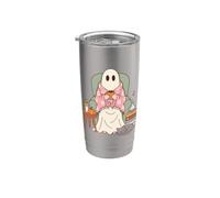 Cozy Sheet Ghost Reading Nook Halloween Fall Vibes Bicchiere termico in acciaio inox doppia parete