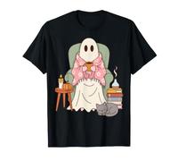 Cozy Sheet Ghost Reading Nook Halloween Fall Vibes Maglietta