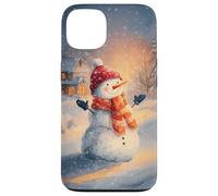 Cozy Snowman Winter Wonderland Festive Vacanze di Natale Custodia per iPhone 13