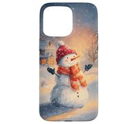 Cozy Snowman Winter Wonderland Festive Vacanze di Natale Custodia per iPhone 15 Pro Max