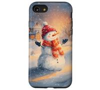 Cozy Snowman Winter Wonderland Festive Vacanze di Natale Custodia per iPhone SE (2020) / 7/8